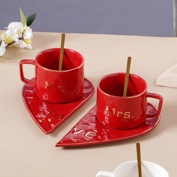 Cütlük Çay/Qəhvə Fincanları – "Mr & Mrs" Dizayn