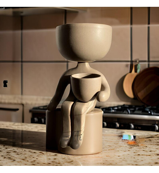 Dekorativ Güldan – Suksulentlər və Kiçik Bitkilər üçün Humanoid Dizayn