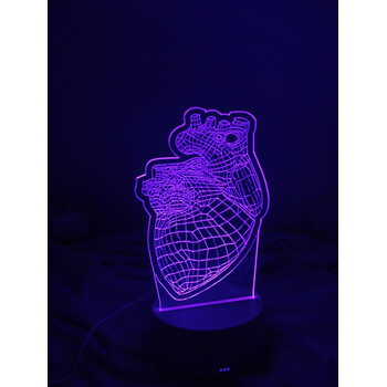 LED İşıqlı Akrilik Ürək Dekoru – Sevgi Simvolu, Romantik Hədiyyə