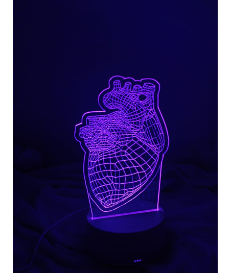 LED İşıqlı Akrilik Ürək Dekoru – Sevgi Simvolu, Romantik Hədiyyə