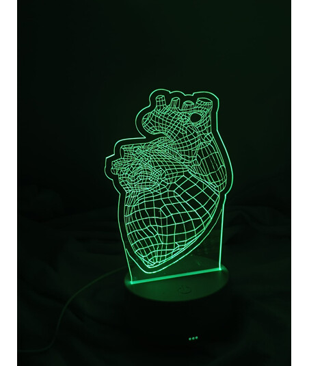 LED İşıqlı Akrilik Ürək Dekoru – Sevgi Simvolu, Romantik Hədiyyə