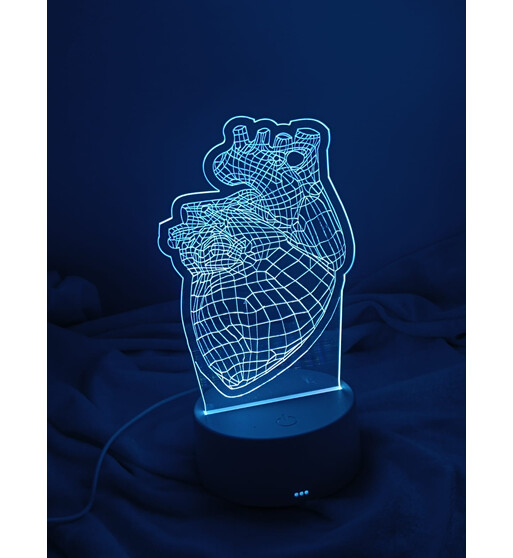 LED İşıqlı Akrilik Ürək Dekoru – Sevgi Simvolu, Romantik Hədiyyə