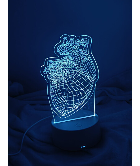 LED İşıqlı Akrilik Ürək Dekoru – Sevgi Simvolu, Romantik Hədiyyə