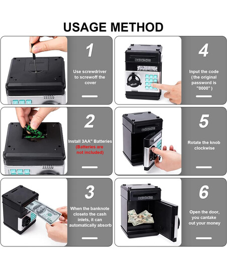 Kodlu Qumbara – Uşaqlar üçün Şifrəli Mini ATM Qumbarası