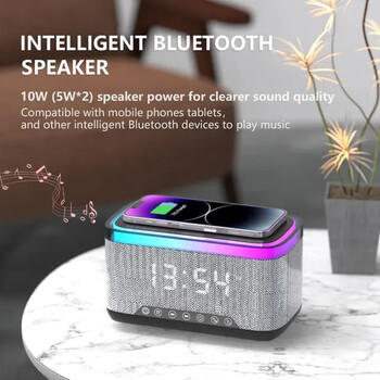 Multifunksional Bluetooth Kolonka və Powerbank – Simsiz Şarj və Rəngli İşıq