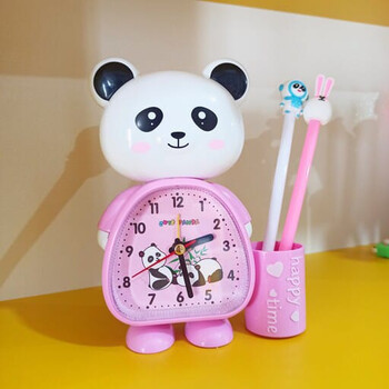 Panda Dizaynlı Qələm Qabı və Budilnik
