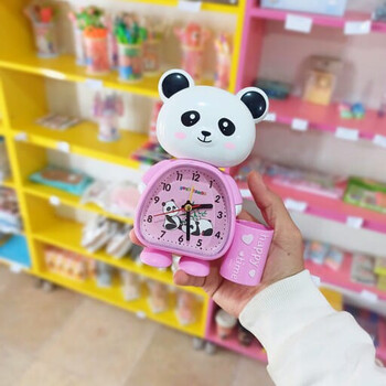 Panda Dizaynlı Qələm Qabı və Budilnik