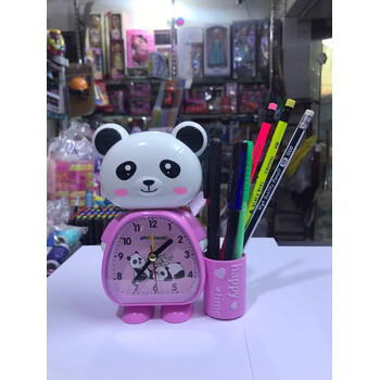 Panda Dizaynlı Qələm Qabı və Budilnik