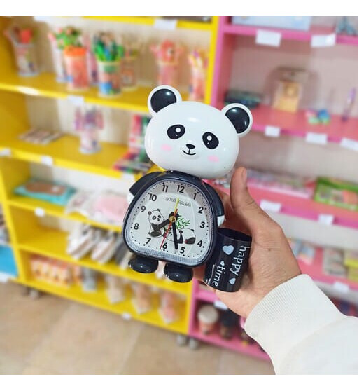 Panda Dizaynlı Qələm Qabı və Budilnik