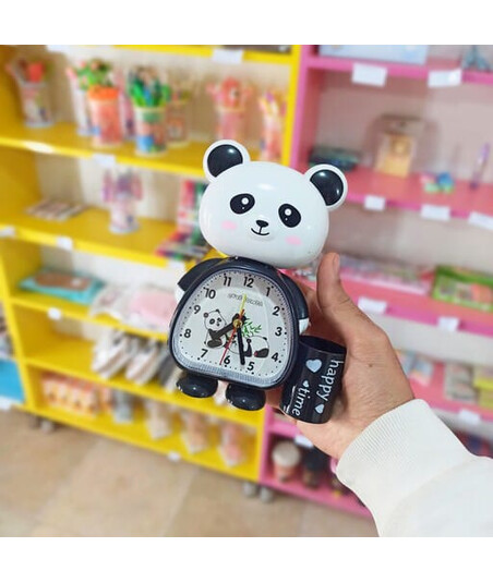 Panda Dizaynlı Qələm Qabı və Budilnik