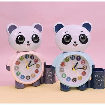 Panda Dizaynlı Qələm Qabı və Budilnik