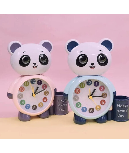 Panda Dizaynlı Qələm Qabı və Budilnik
