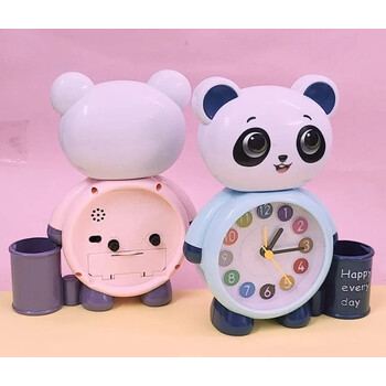 Panda Dizaynlı Qələm Qabı və Budilnik
