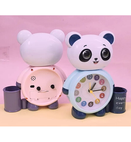 Panda Dizaynlı Qələm Qabı və Budilnik