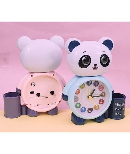 Panda Dizaynlı Qələm Qabı və Budilnik