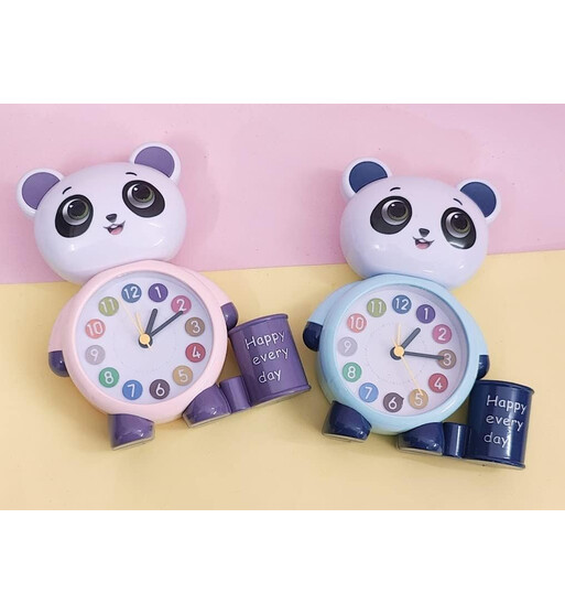 Panda Dizaynlı Qələm Qabı və Budilnik