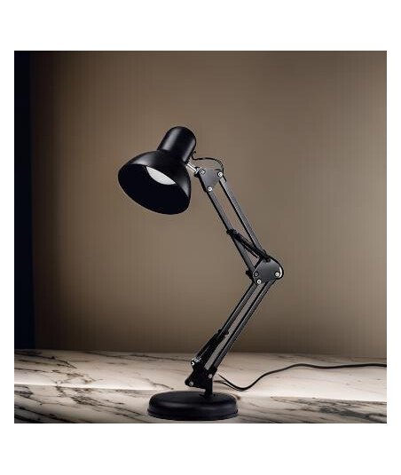 Stol Üstü Metal Lampa – Fırlanan Başlıqlı və LED İşıqlı