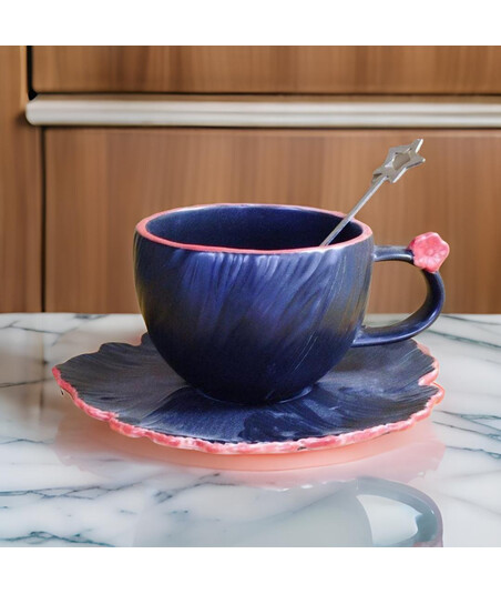 Çay/Qəhvə Fincan Dəsti – Yüksək Keyfiyyətli Keramika Fincan və Qaşıq