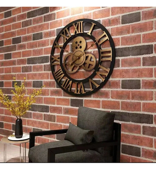 Dəmir Divar Saatı – Retro LOFT Dizayn və Səsiz İşləmə