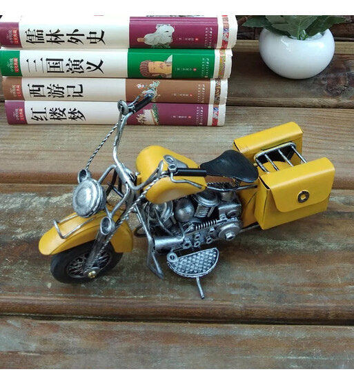 Stol Üstü Metal Motosiklet Suvenir – Vintage Dizayn