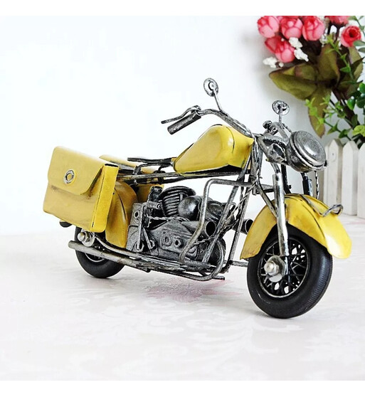 Stol Üstü Metal Motosiklet Suvenir – Vintage Dizayn