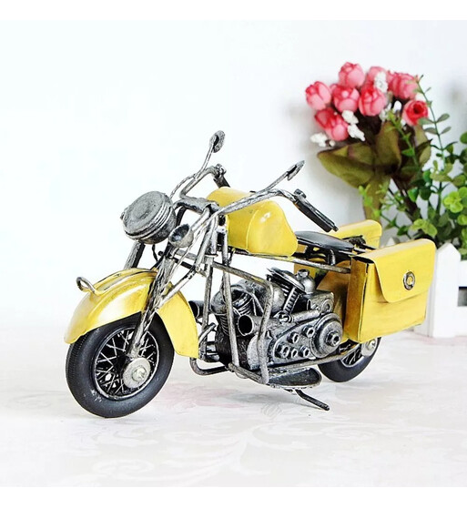 Stol Üstü Metal Motosiklet Suvenir – Vintage Dizayn