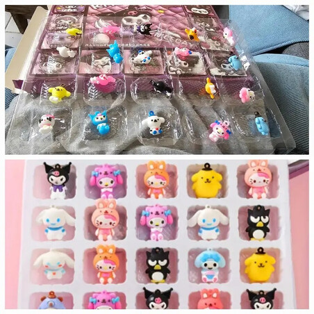 Sanrio Hello Kitty & Kuromi Sirli Qutu Dəsti (20 Fiqur) | dopamin.az
