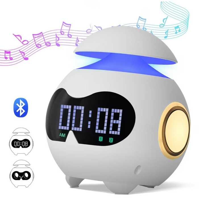 Çoxfunksiyalı Zəngli Saat | Emoji, Bluetooth Dinamik, Gecə İşığı | dopamin.az