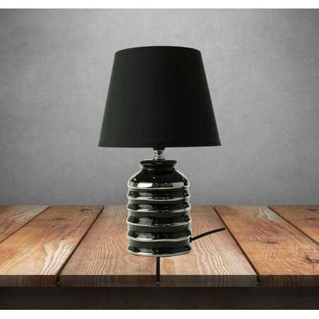 Zərif Masaüstü Lampa | Qızılı Keramik Əsas, Abajurlu | dopamin.az