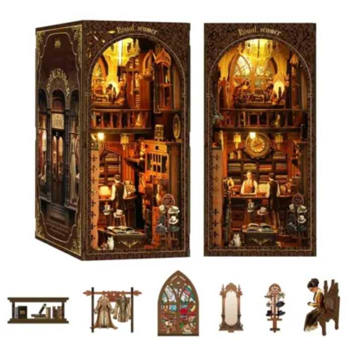 DIY Kitab Rəfi Dekoru ("Book Nook") | LED İşıqlı Miniatür Ev | dopamin.az
