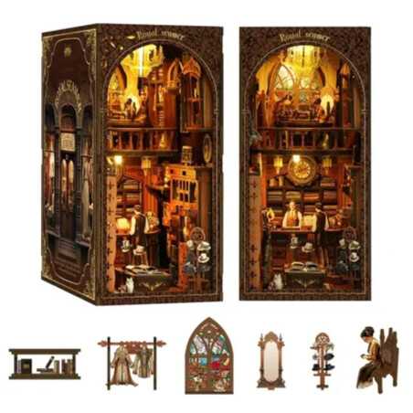 DIY Kitab Rəfi Dekoru ("Book Nook") | LED İşıqlı Miniatür Ev | dopamin.az