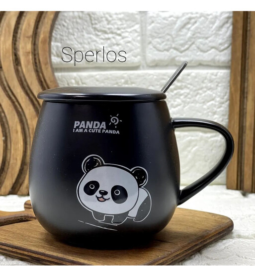 Ağ-Qara Panda Dizaynlı Keramika Çay-Qəhvə Fincanı – Zərif və Sevimli