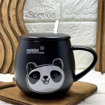 Ağ-Qara Panda Dizaynlı Keramika Çay-Qəhvə Fincanı – Zərif və Sevimli