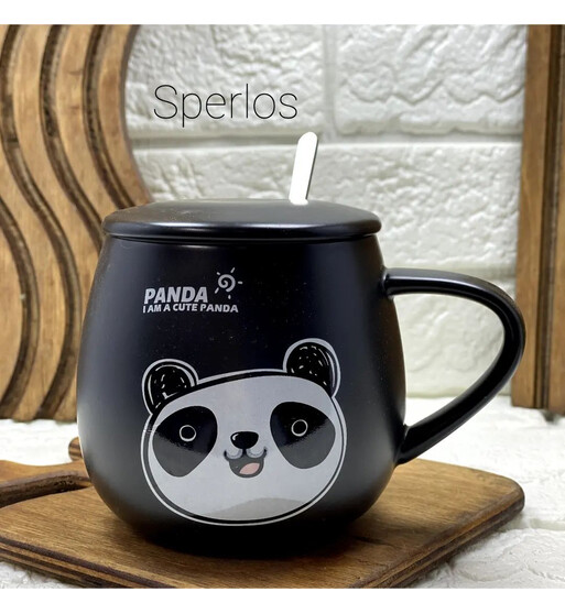 Ağ-Qara Panda Dizaynlı Keramika Çay-Qəhvə Fincanı – Zərif və Sevimli