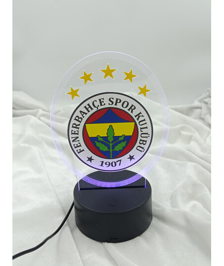 Fenerbahçe İşıqlı Hədiyyəlik Gecə Lampası – ABS və Akrilik Material, Unikal Dizayn