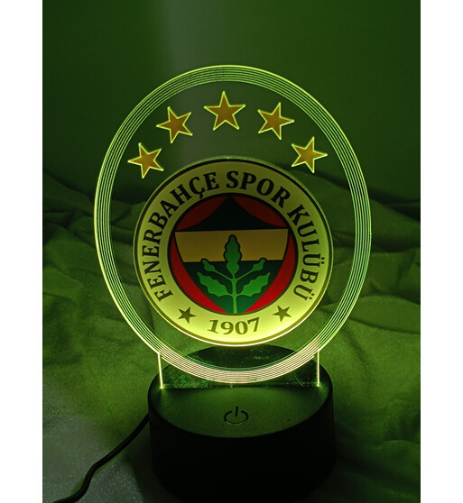 Fenerbahçe İşıqlı Hədiyyəlik Gecə Lampası – ABS və Akrilik Material, Unikal Dizayn