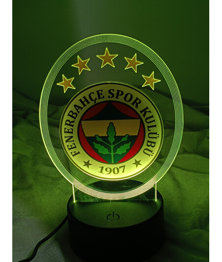 Fenerbahçe İşıqlı Hədiyyəlik Gecə Lampası – ABS və Akrilik Material, Unikal Dizayn