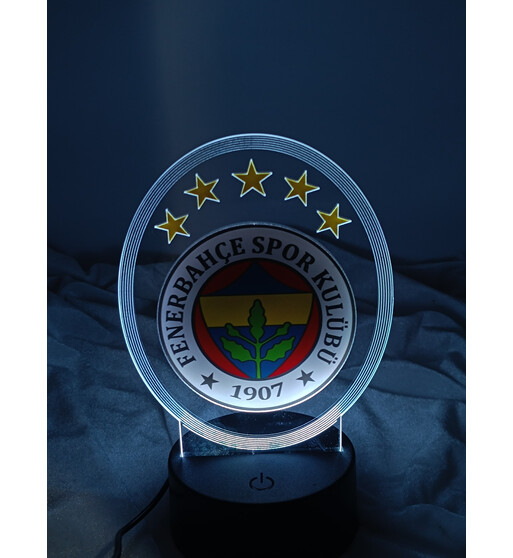 Fenerbahçe İşıqlı Hədiyyəlik Gecə Lampası – ABS və Akrilik Material, Unikal Dizayn