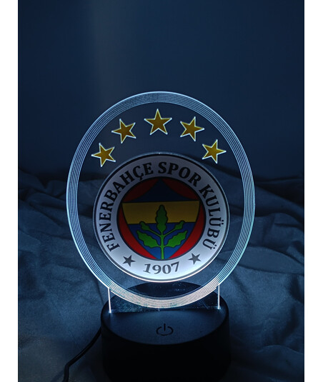 Fenerbahçe İşıqlı Hədiyyəlik Gecə Lampası – ABS və Akrilik Material, Unikal Dizayn