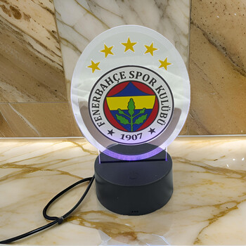 Fenerbahçe İşıqlı Hədiyyəlik Gecə Lampası – ABS və Akrilik Material, Unikal Dizayn