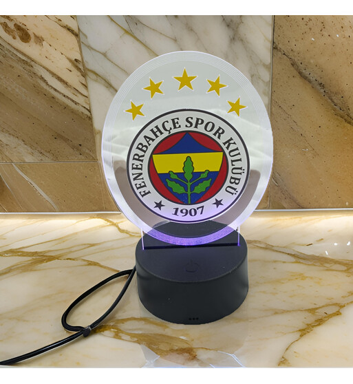 Fenerbahçe İşıqlı Hədiyyəlik Gecə Lampası – ABS və Akrilik Material, Unikal Dizayn