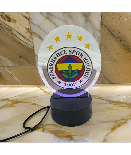 Fenerbahçe İşıqlı Hədiyyəlik Gecə Lampası – ABS və Akrilik Material, Unikal Dizayn
