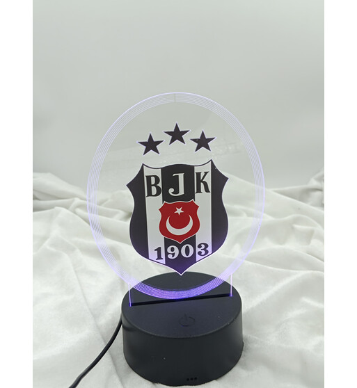 Beşiktaş Loqolu LED İşıqlı Futbol Dekoru – Rəsmi Komanda Dizaynı