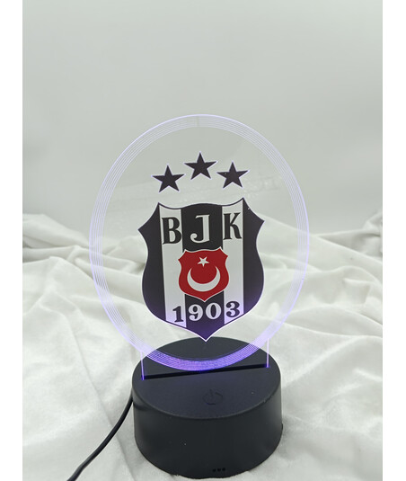 Beşiktaş Loqolu LED İşıqlı Futbol Dekoru – Rəsmi Komanda Dizaynı