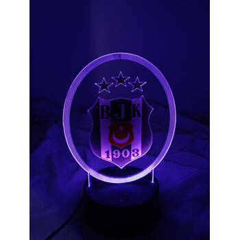 Beşiktaş Loqolu LED İşıqlı Futbol Dekoru – Rəsmi Komanda Dizaynı