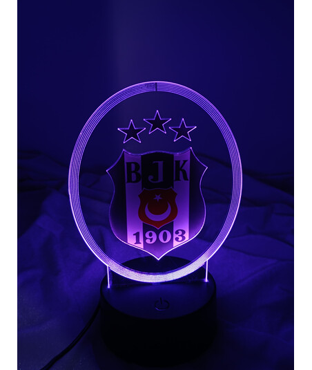 Beşiktaş Loqolu LED İşıqlı Futbol Dekoru – Rəsmi Komanda Dizaynı