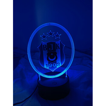 Beşiktaş Loqolu LED İşıqlı Futbol Dekoru – Rəsmi Komanda Dizaynı