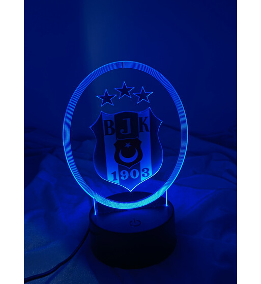 Beşiktaş Loqolu LED İşıqlı Futbol Dekoru – Rəsmi Komanda Dizaynı