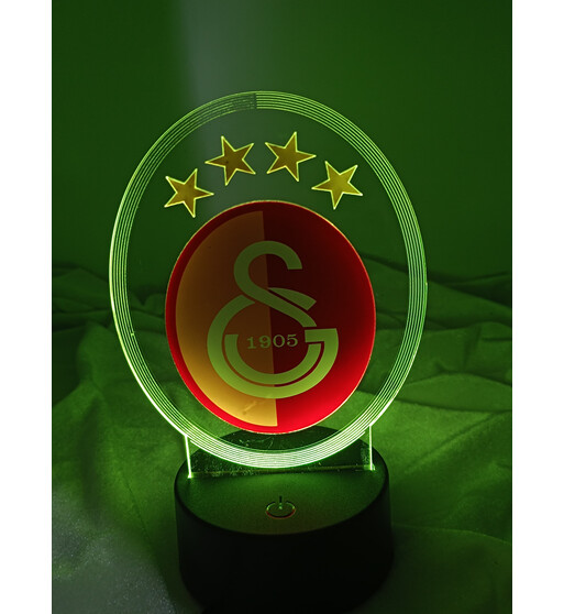 Galatasaray Loqolu LED İşıqlı Futbol Dekoru – Rəsmi Komanda Dizaynı