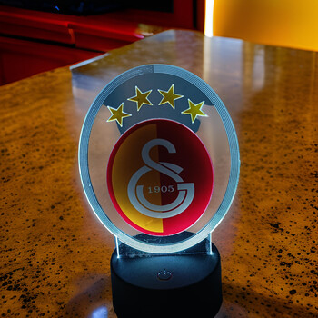 Galatasaray Loqolu LED İşıqlı Futbol Dekoru – Rəsmi Komanda Dizaynı